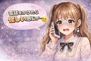 ツカミトレ!の電話サポート対応に不信感を抱く様子のイメージ画像